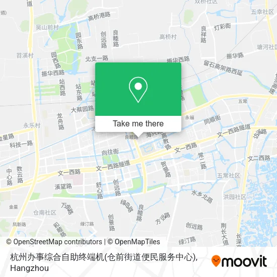 杭州办事综合自助终端机(仓前街道便民服务中心) map