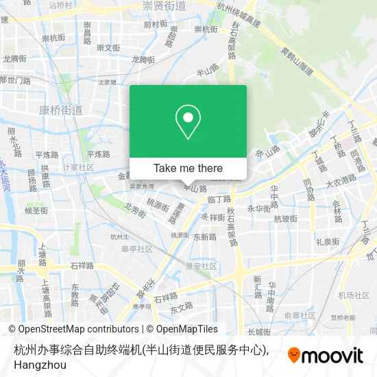 杭州办事综合自助终端机(半山街道便民服务中心) map