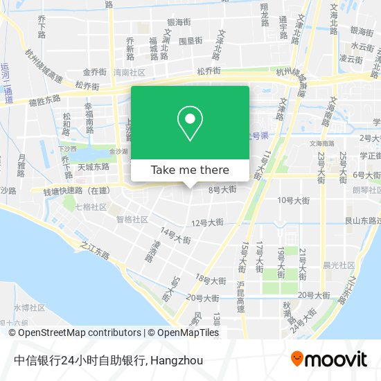 中信银行24小时自助银行 map