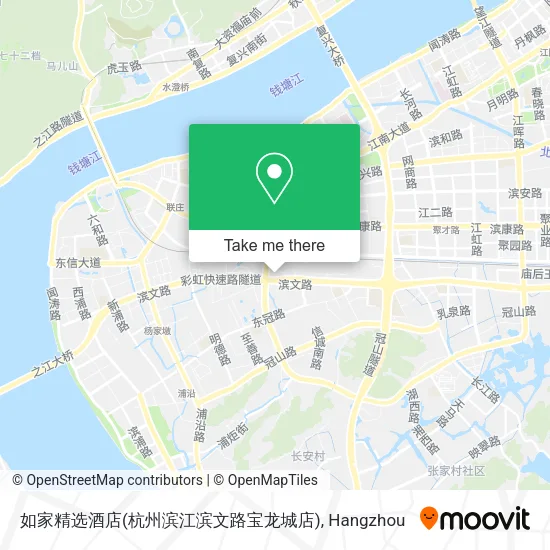 如家精选酒店(杭州滨江滨文路宝龙城店) map