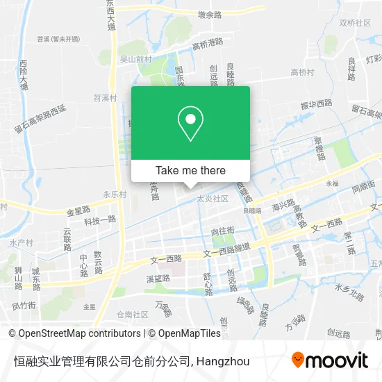 恒融实业管理有限公司仓前分公司 map