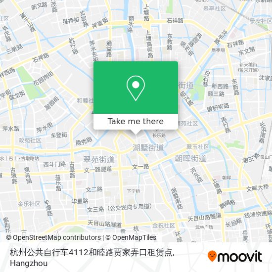 杭州公共自行车4112和睦路贾家弄口租赁点 map
