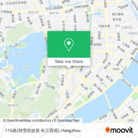 116路(胡雪岩故居-长江西苑) map