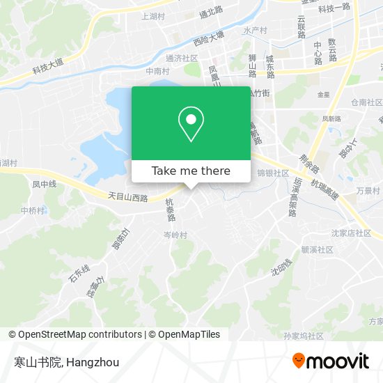 寒山书院 map