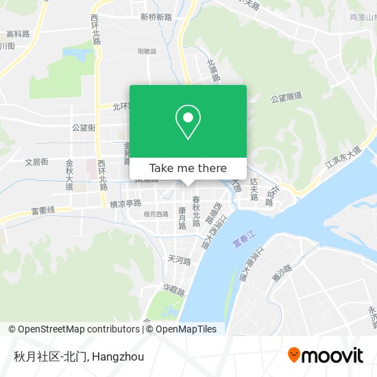 秋月社区-北门 map