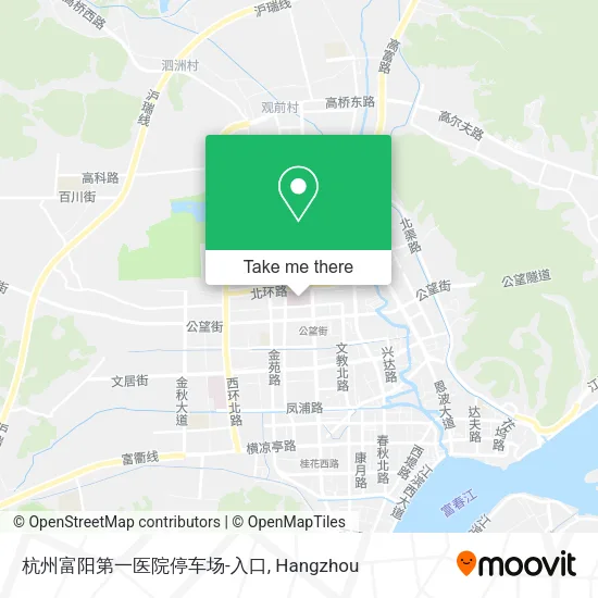 杭州富阳第一医院停车场-入口 map