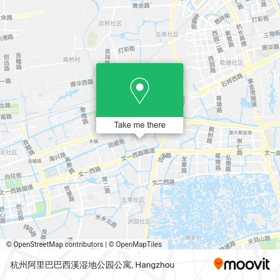 杭州阿里巴巴西溪湿地公园公寓 map