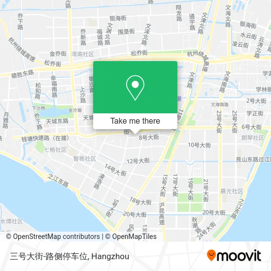 三号大街-路侧停车位 map