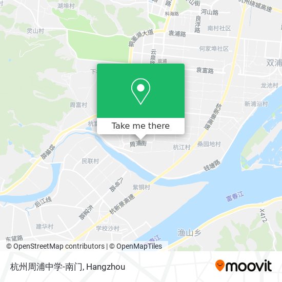 杭州周浦中学-南门 map