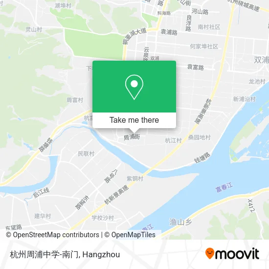 杭州周浦中学-南门 map