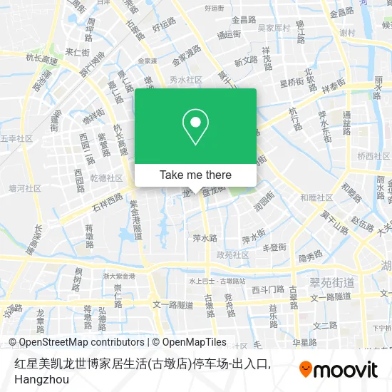 红星美凯龙世博家居生活(古墩店)停车场-出入口 map