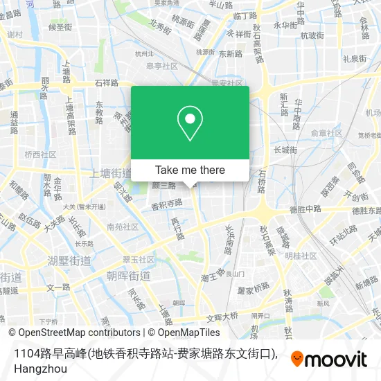 1104路早高峰(地铁香积寺路站-费家塘路东文街口) map
