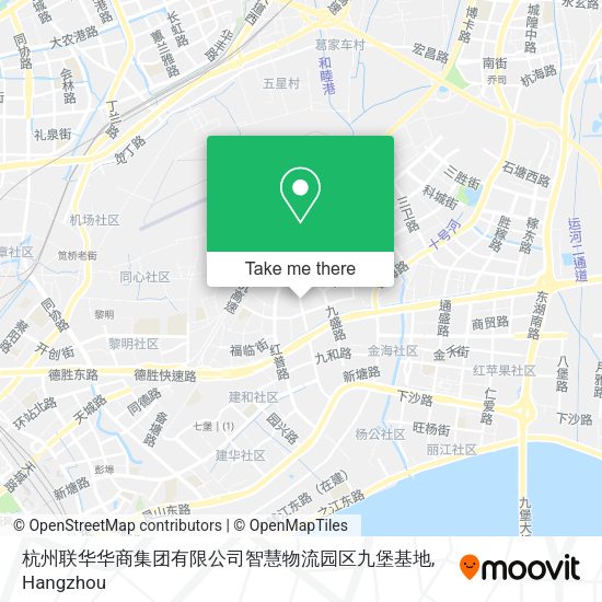 杭州联华华商集团有限公司智慧物流园区九堡基地 map