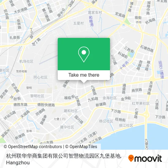 杭州联华华商集团有限公司智慧物流园区九堡基地 map