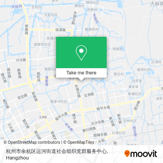 杭州市余杭区运河街道社会组织党群服务中心 map