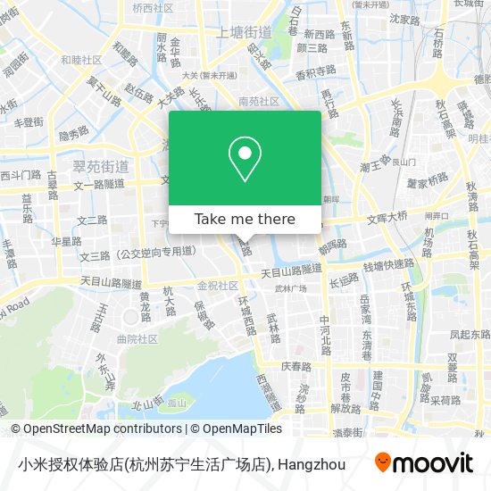 小米授权体验店(杭州苏宁生活广场店) map