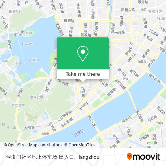 候潮门社区地上停车场-出入口 map