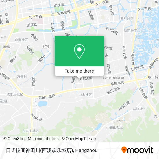 日式拉面神田川(西溪欢乐城店) map