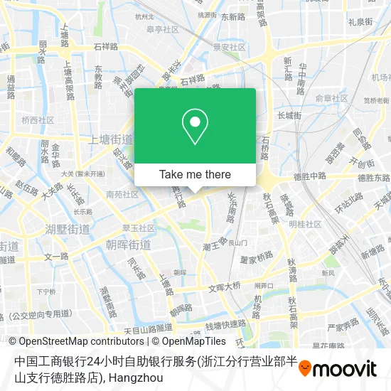 中国工商银行24小时自助银行服务(浙江分行营业部半山支行德胜路店) map