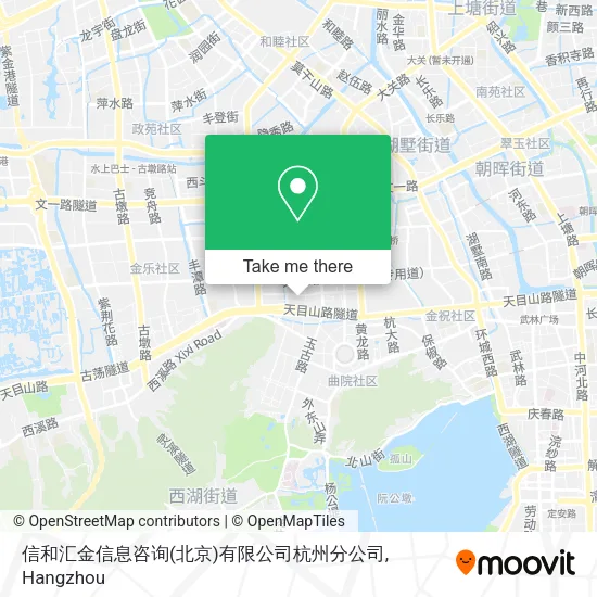 信和汇金信息咨询(北京)有限公司杭州分公司 map
