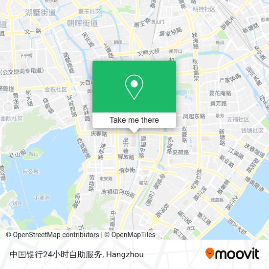 中国银行24小时自助服务 map