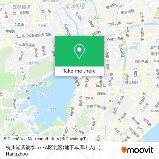 杭州湖滨银泰in77A区北区(地下车库出入口) map