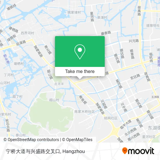 宁桥大道与兴盛路交叉口 map