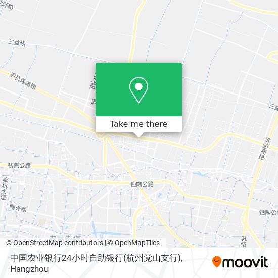 中国农业银行24小时自助银行(杭州党山支行) map