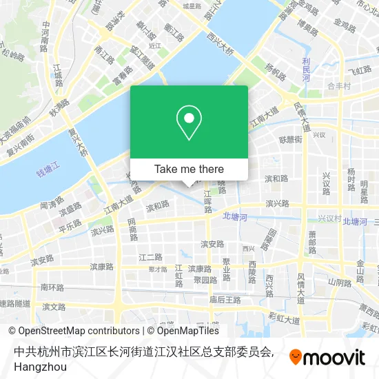 中共杭州市滨江区长河街道江汉社区总支部委员会 map