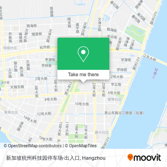 新加坡杭州科技园停车场-出入口 map