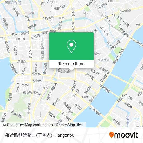 采荷路秋涛路口(下客点) map