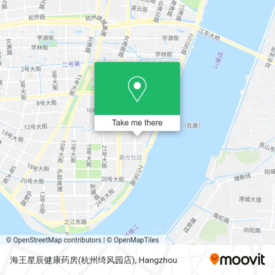 海王星辰健康药房(杭州绮风园店) map
