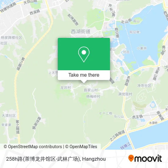 258h路(茶博龙井馆区-武林广场) map