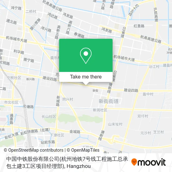 中国中铁股份有限公司(杭州地铁7号线工程施工总承包土建3工区项目经理部) map