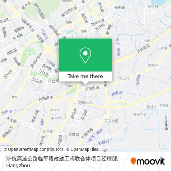 沪杭高速公路临平段改建工程联合体项目经理部 map