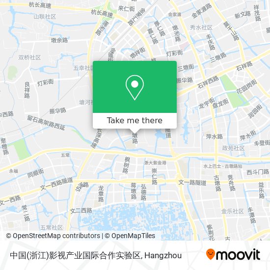 中国(浙江)影视产业国际合作实验区 map