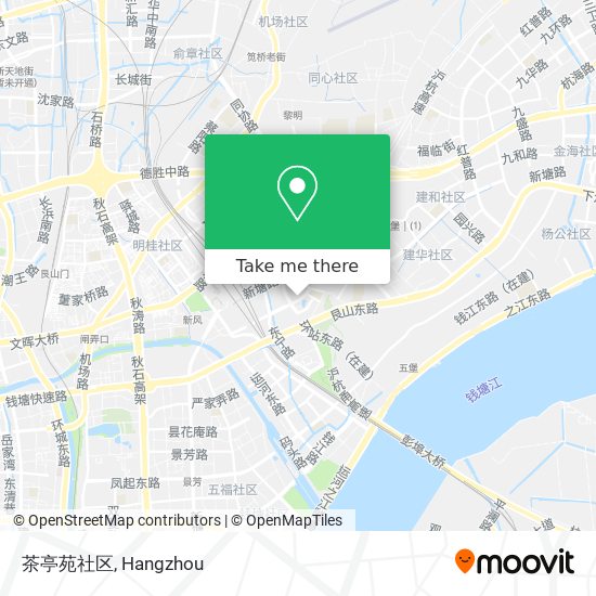 茶亭苑社区 map
