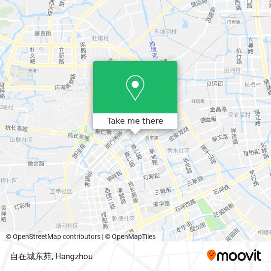 自在城东苑 map