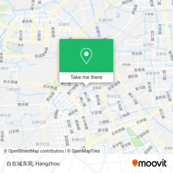 自在城东苑 map