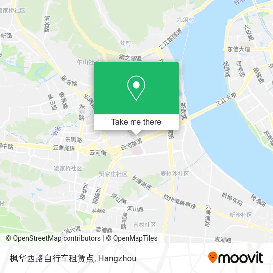 枫华西路自行车租赁点 map