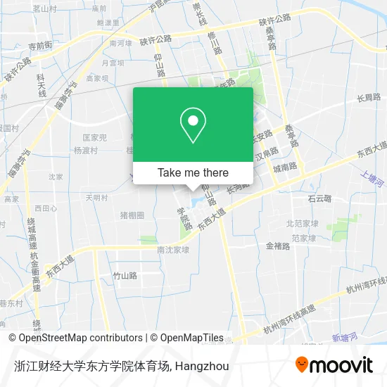 浙江财经大学东方学院体育场 map