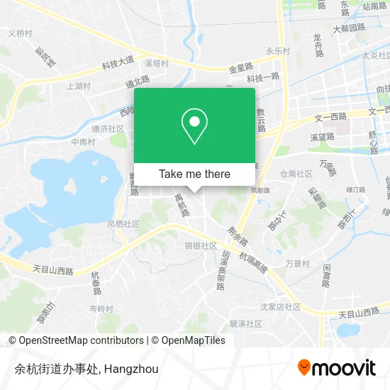 余杭街道办事处 map