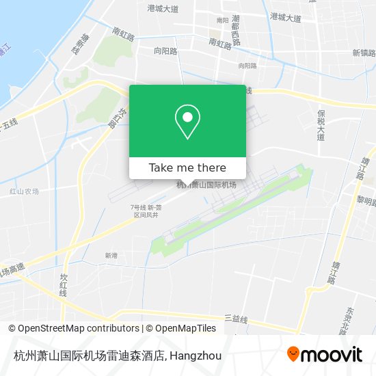杭州萧山国际机场雷迪森酒店 map