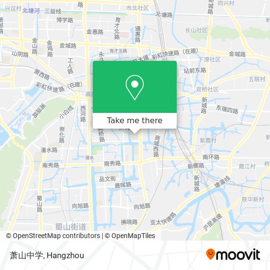 萧山中学 map
