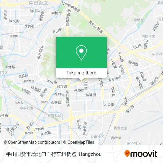 半山旧货市场北门自行车租赁点 map