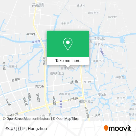圣塘河社区 map