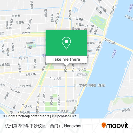 杭州第四中学下沙校区（西门） map
