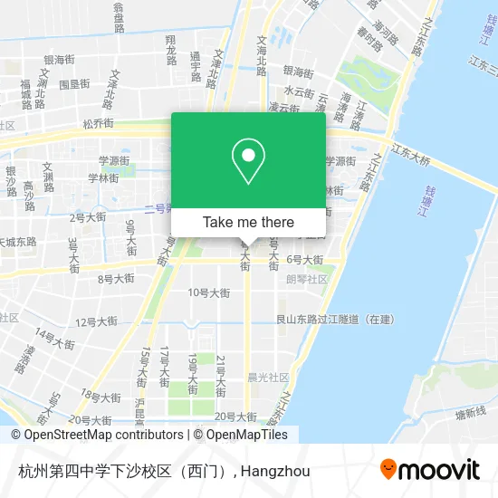 杭州第四中学下沙校区（西门） map