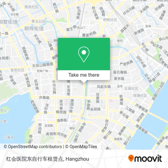 红会医院东自行车租赁点 map