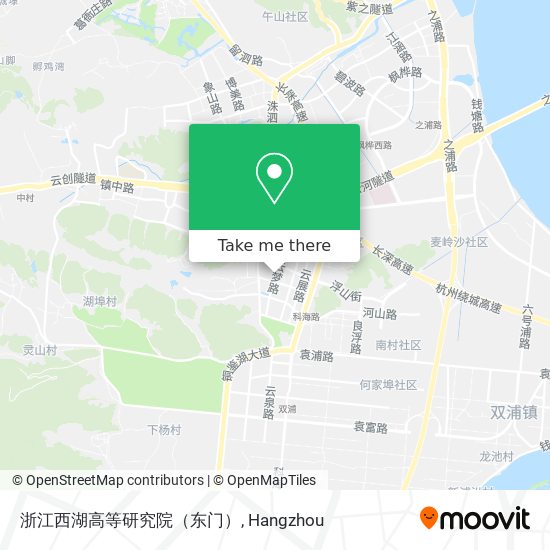 浙江西湖高等研究院（东门） map